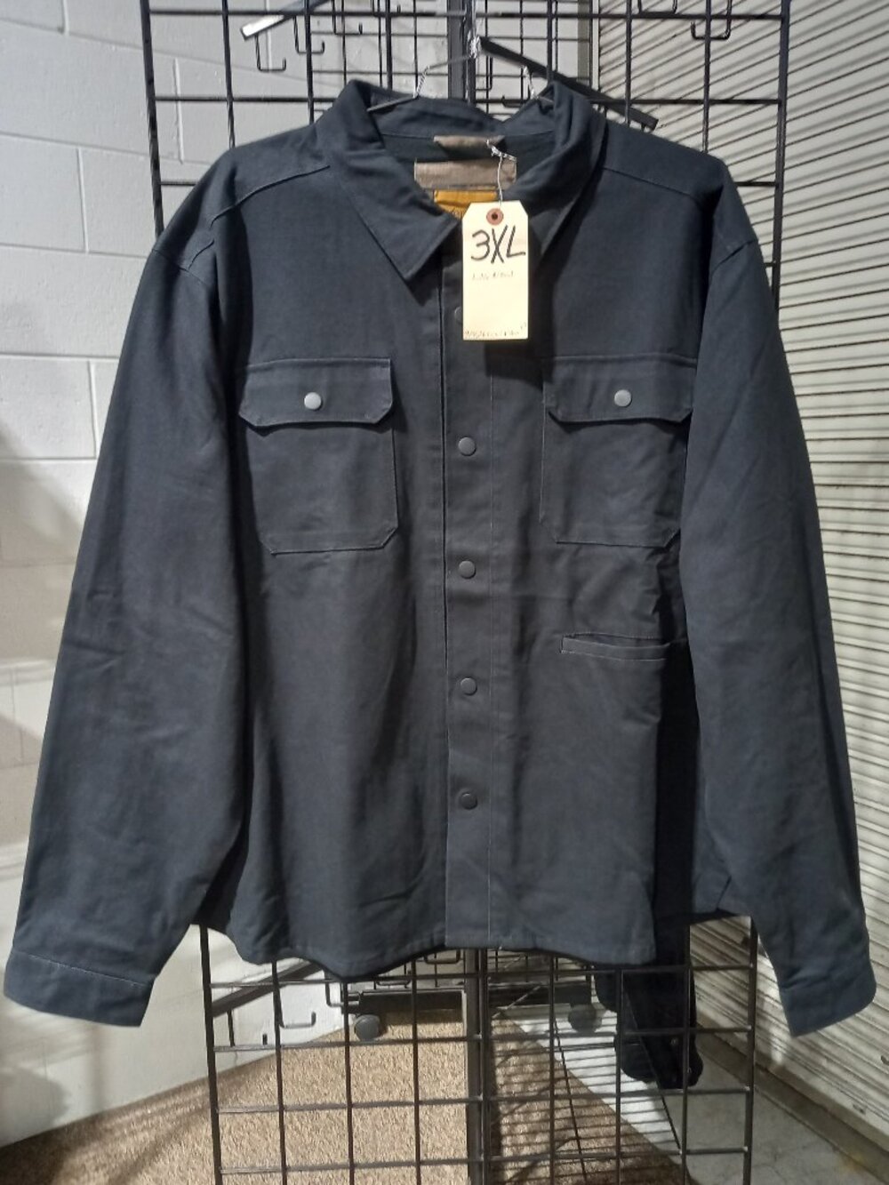 Concealed Carry Flannel Lined Canvas Shirt Jacket | 3XL